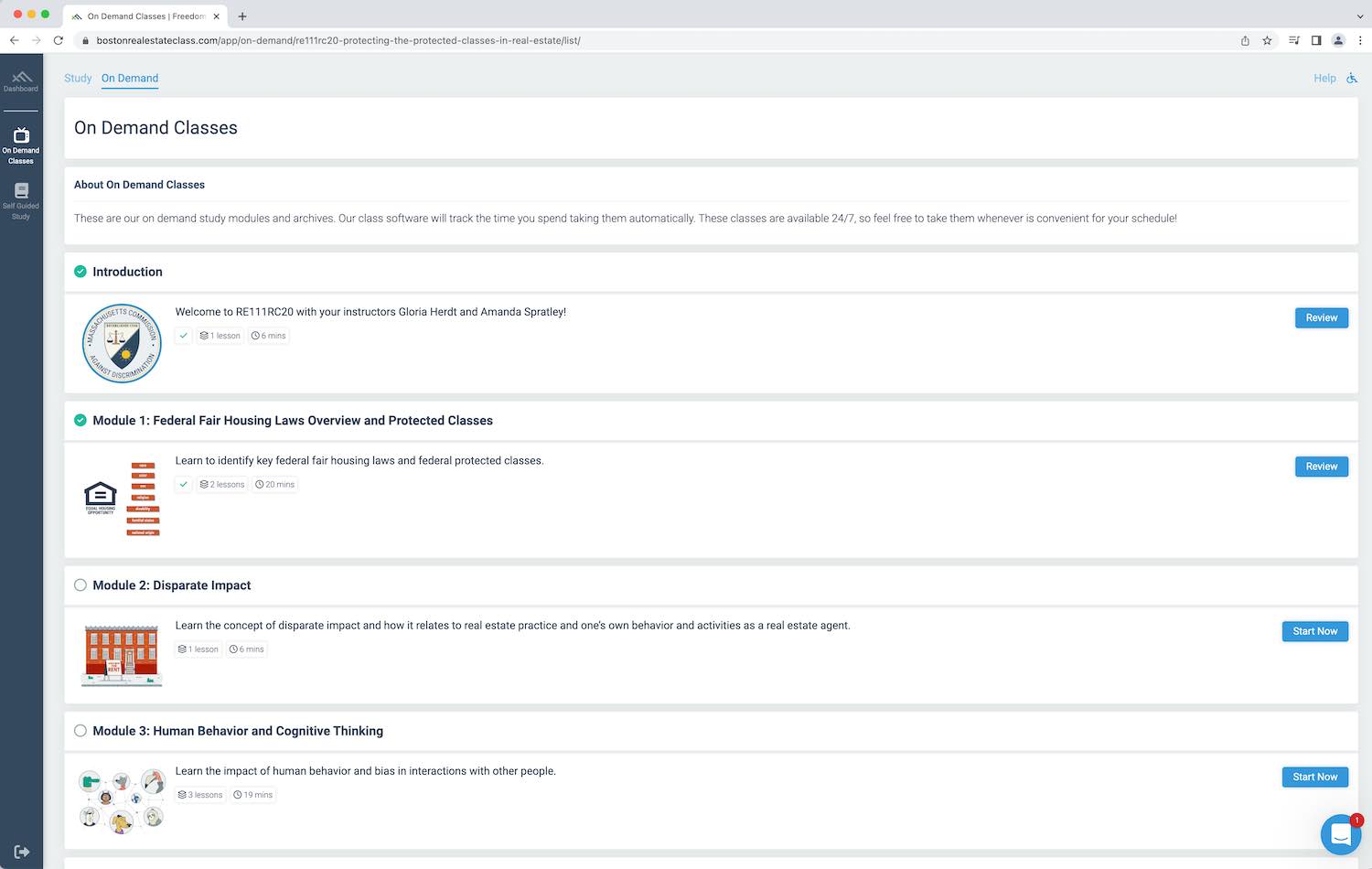 Flexible MA CE classes