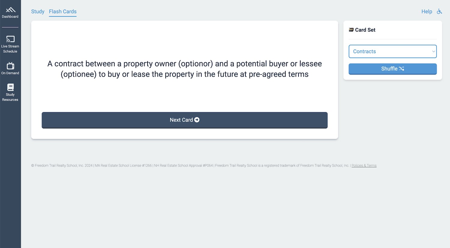 Real estate flashcards
