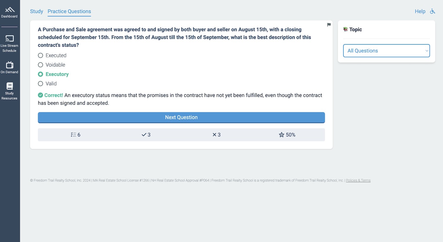 Real estate practice questions